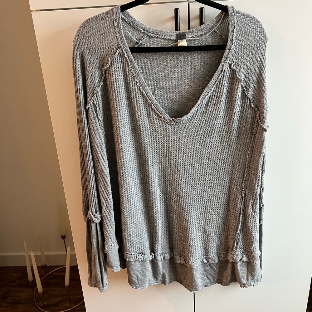 We The Free Oversized Waffle Top Medium